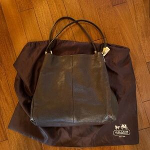 Coach Phoebe brown leather shoulder bag